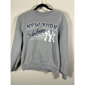 Mitchell & Ness New York Yankees MLB Sweatshirt Gray Mens Large SpellOut